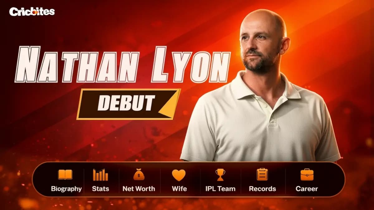 Nathan Lyon Debut, Biography, Stats, Net Worth, Wife, IPL Team, Records, Career